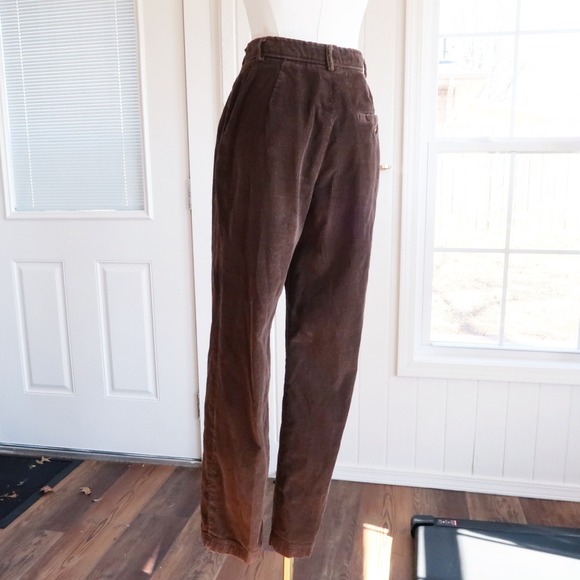 Womens Vintage High Rise Corduroy Pants Size 6 Brown Dark Academia Poetcore Twee - Picture 2 of 10